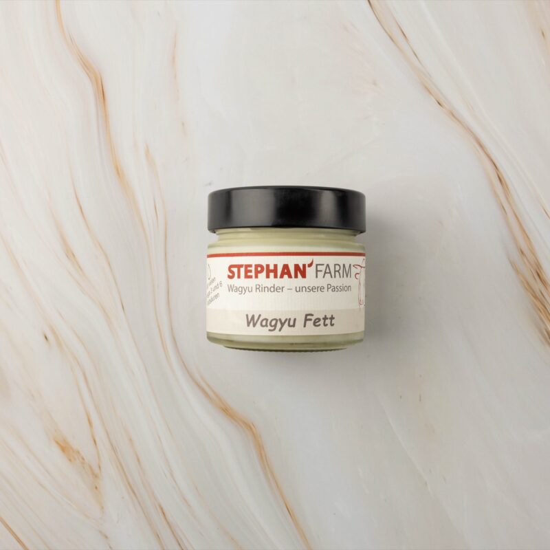 Wagyu Fett in einem Glasbehälter