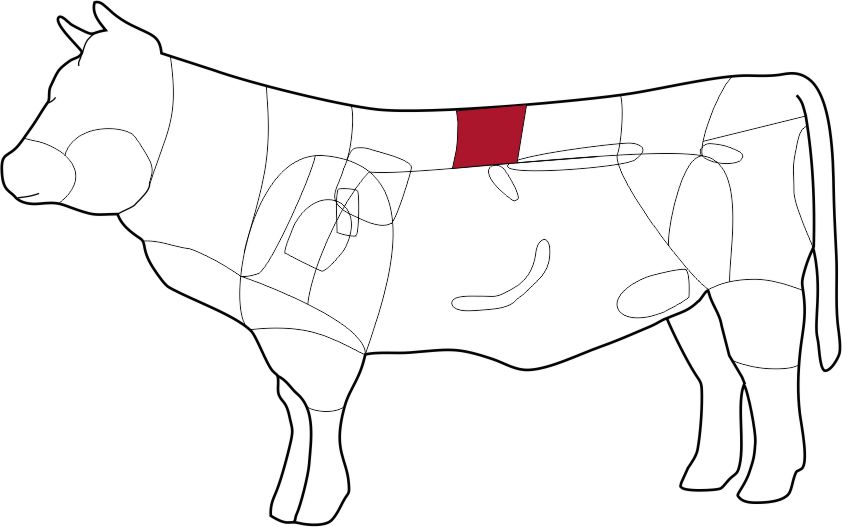 Rind Skizze Club Steak