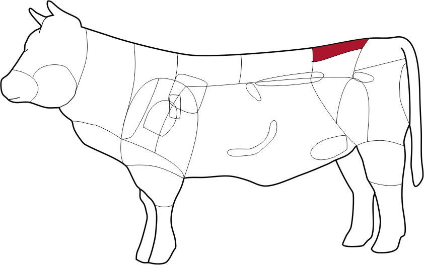 skizze wagyu hüft steak