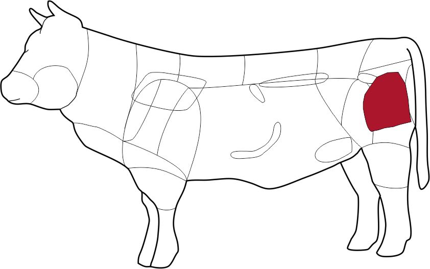 wagyu top round skizze